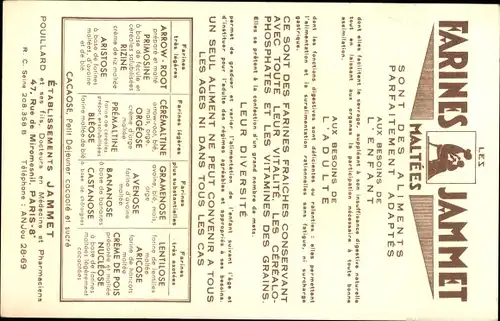 Künstler Ak Droit, Jean, Les Vieilles Provinces de France, la Flandre, Farines Jammet, Reklame