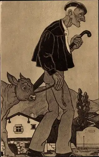 Künstler Ak Le Tanneur, Jacques, Pays Basque, Jour de Marche