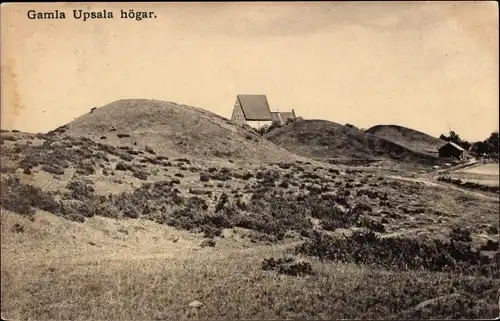 Ak Upsala Uppsala Schweden, Gamla högar, Panorama, Haus