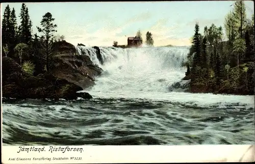 Ak Jämtland Schweden, Ristaforsen, Wasserfall