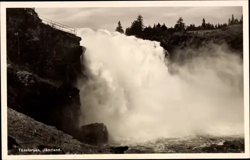 Ak Jämtland Schweden, Tännforsen, Wasserfall