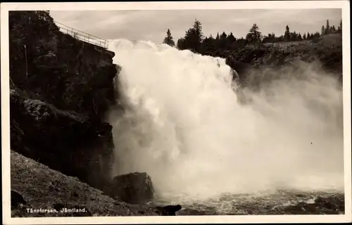 Ak Jämtland Schweden, Tännforsen, Wasserfall