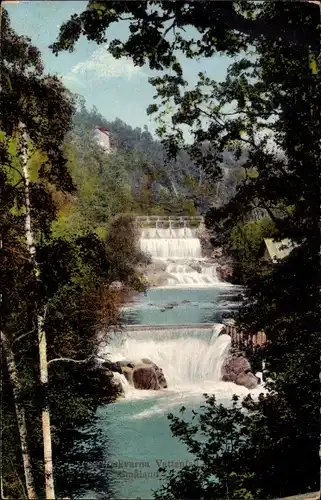 Ak Schweden, Huskvarna Vattenfall, Wasserfall