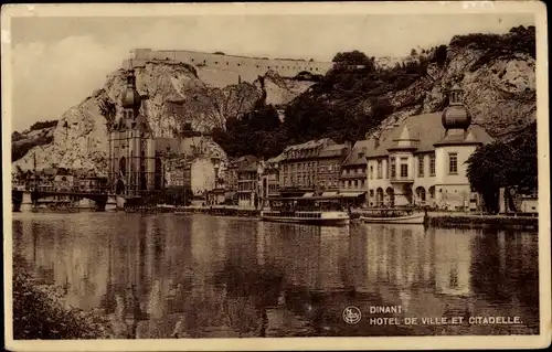 Ak Dinant Wallonien Namur, Hotel de Ville et Citadelle