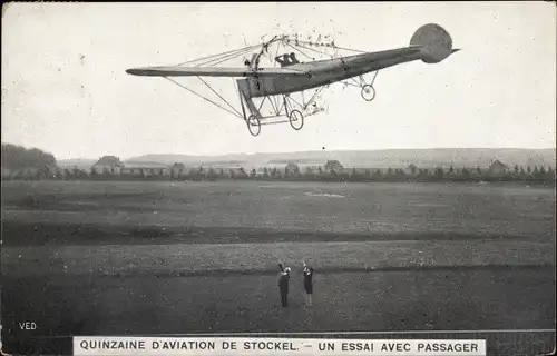 Ak Quinzaine d'aviation de stockel, Un essai avec passager, Flugzeug