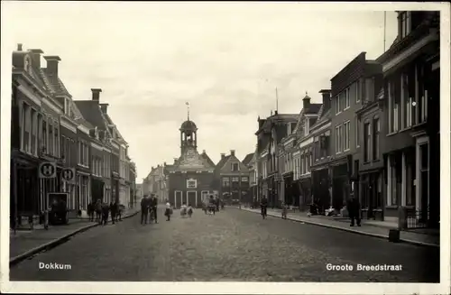 Ak Dokkum Dongeradeel Friesland Niederlande, Groote Breedstraat