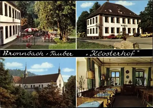 Ak Bronnbach Reicholzheim Wertheim im Main Tauber Kreis, Gasthaus Pension Klosterhof, Inneres