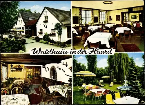 Ak Datteln im Ruhrgebiet Westfalen, Cafe-Restaurant Waldhaus in der Haard, Inneres