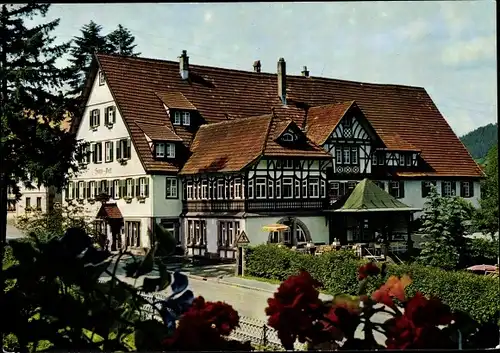 Ak Klosterreichenbach Baiersbronn im Schwarzwald, Klostergasthof Hotel Sonne-Post