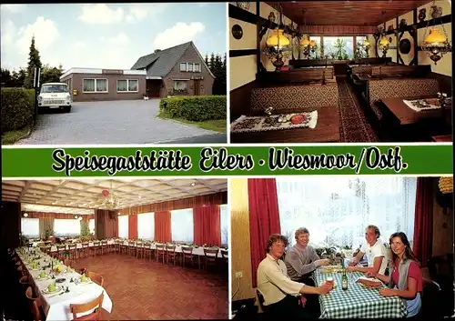 Ak Wiesmoor in Ostfriesland, Speiserestaurant Eilers, Inneres