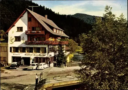 Ak Schenkenzell im Schwarzwald, Hotel-Pension und Metzgerei Drei Könige