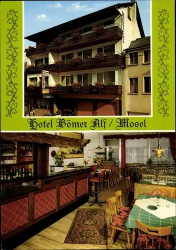 Ak Alf an der Mosel, Hotel Bömer, Inneres