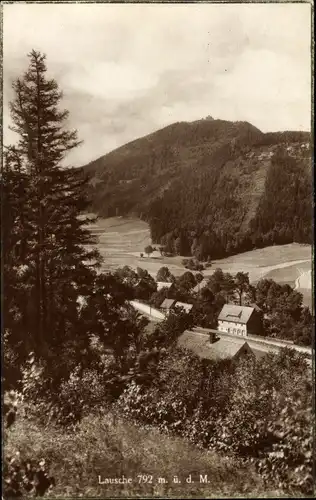 Ak Waltersdorf Großschönau in der Oberlausitz, Ortschaft mit Lausche