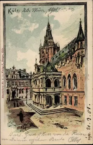 Künstler Ak Köln am Rhein, Rathaus