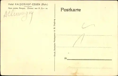 Ak Essen im Ruhrgebiet, Hotel Kaiserhof, Konferenz-Zimmer