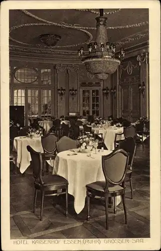 Ak Essen im Ruhrgebiet, Hotel Kaiserhof, großer Saal