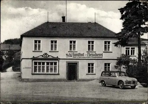 Ak Ringenhain Steinigtwolmsdorf Oberlausitz, Gasthof, Fleischerei Belke