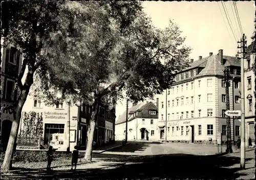 Foto Ak Wilsdruff in Sachsen, Straßenpartie mit Geschäften, Kinder