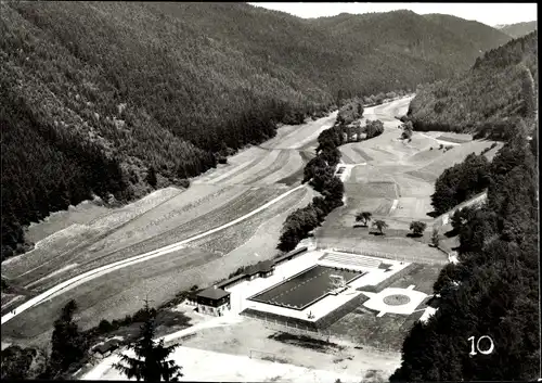Foto Ak Leutenberg in Thüringen, Schwimmbad, historische Ansicht 1927