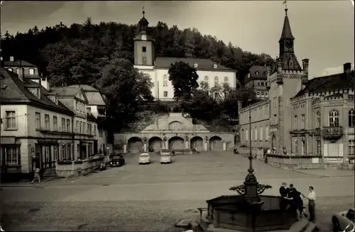 Ak Leutenberg in Thüringen, Marktplatz, Kirche