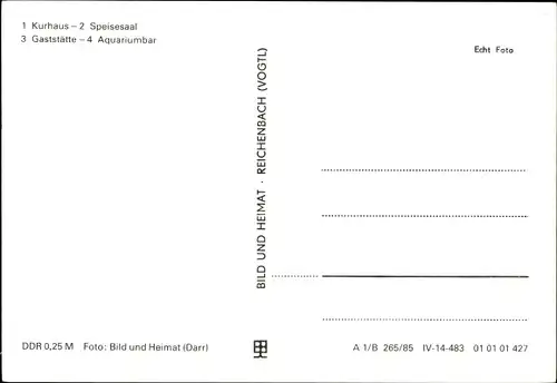 Ak Ostseebad Rerik, Kurhaus, Speisesaal, Gaststätte, Aquariumbar