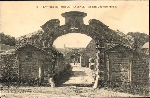 Ak Le Portel Pas de Calais, Lassale, Ancien Chateau feodal