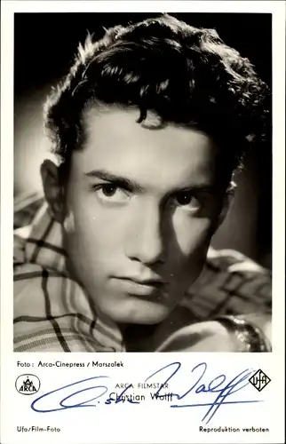 Ak Schauspieler Christian Wolff, Portrait