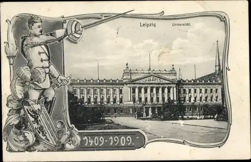 Studentika Passepartout Ak Leipzig in Sachsen, Universität, Wappen