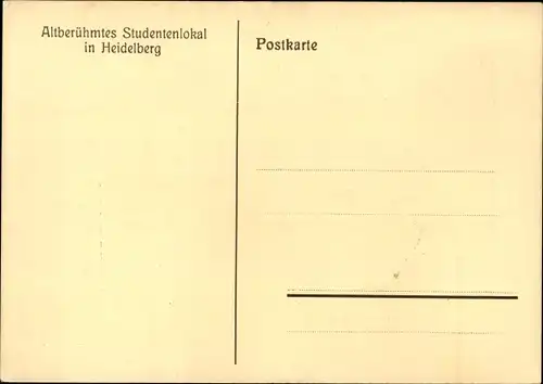 Künstler Ak Grosholz, Heidelberg am Neckar, Studentenlokal Haus zum roten Ochsen