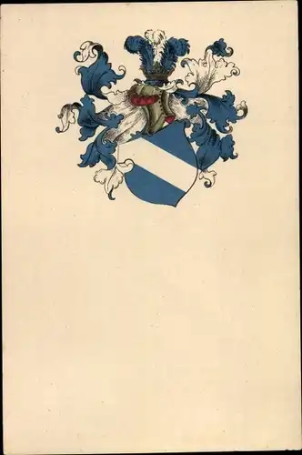 Studentika Ak Blau weißes Verbindungswappen