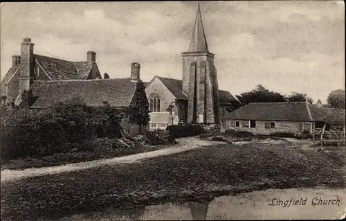 Ak Lingfield Surrey England, Church