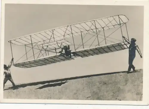 Sammelbild Helden der Luft, Serie G Bild 150 Wright-Gleitflieger 1900