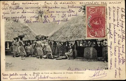 Ak Dahomey Benin, Marche de Cove, Amandes de Palmes