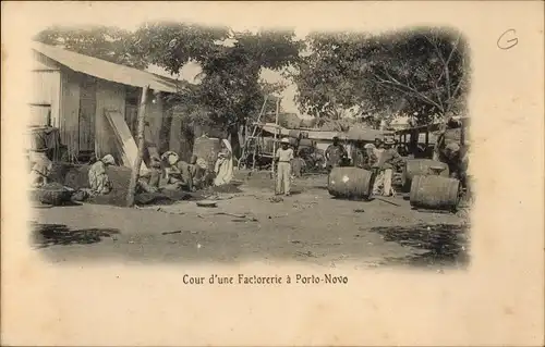 Ak Porto Novo Dahomey Benin, Cour d'une Factorerie