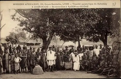 Ak Zagnanado Dahomey Benin En Excursion a Sagon sur Oueme, Missions Africaines