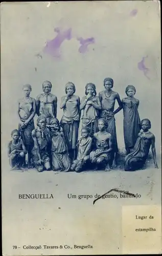 Ak Benguella, Um grupo de gentio, bailundo, Afrikaner, Gruppenbild
