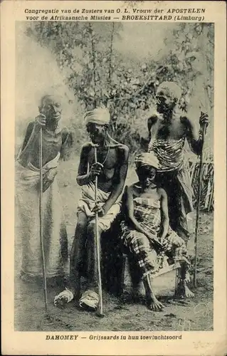 Ak Dahomey Benin, Grijsaards in hun toevluchtsoord