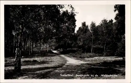 Ak Süsterseel Selfkant Nordrhein Westfalen, Bosgezicht bij de Waldschenke