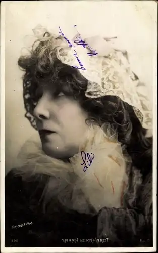 Ak Schauspielerin Sarah Bernhardt, Portrait
