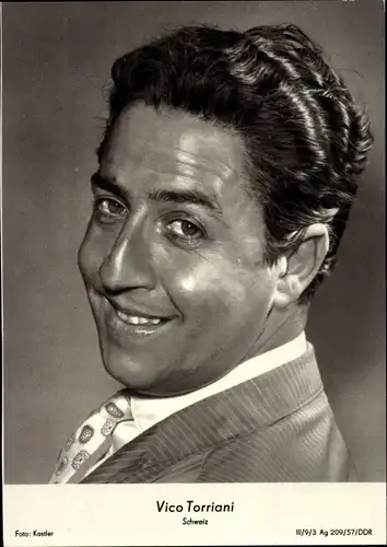 Ak Sänger Vico Torriani, Portrait