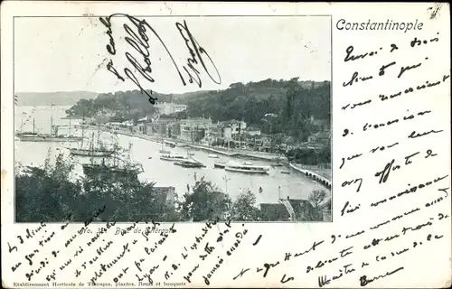 Ak Konstantinopel Istanbul Türkei, Teilansicht, Hafen