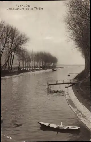 Ak Yverdon les Bains Kanton Waadt, Embouchure de la Thiele