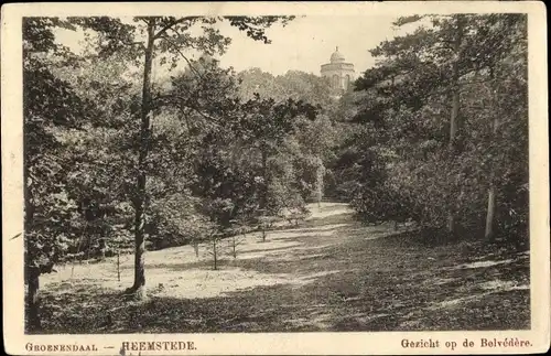 Ak Heemstede Nordholland, Groenendaal, Gezicht op de Belvedere