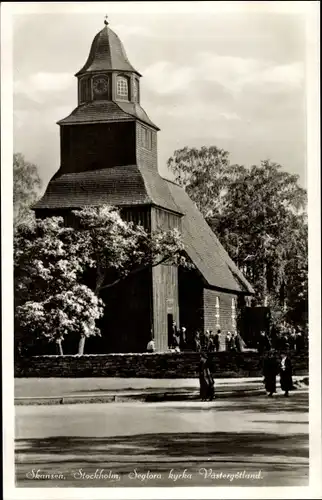 Ak Skansen Stockholm Schweden, Seglora kyrka, Västergotland