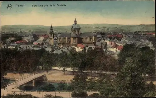 Ak Namur Wallonien, Panorama pris de la Citadelle