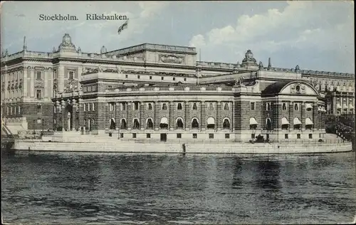 Ak Stockholm Schweden, Riksbanken