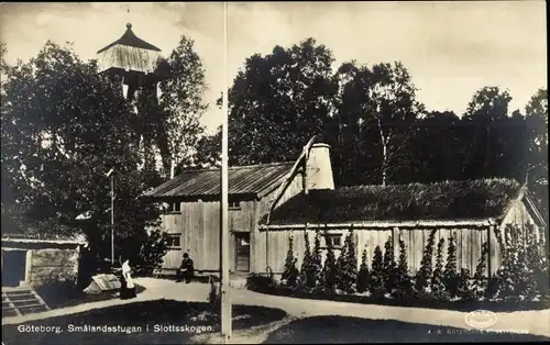 Ak Göteborg Schweden, Smalandsstugan i Slottsskogen