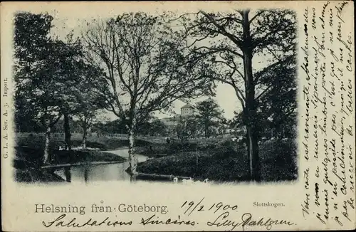 Ak Göteborg Schweden, Slottskogen