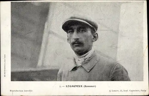 Ak Pilote Legagneux, Monoplan Sommer, Lyon Aviation 1910