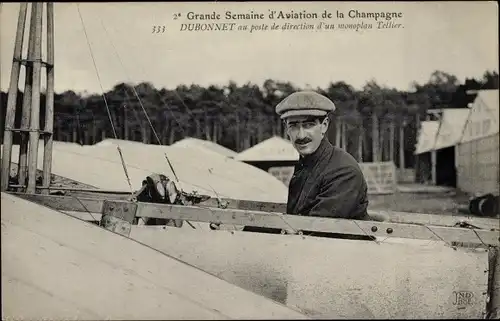 Ak Grande Semaine d'Aviation de la Champagne, Dubonnet, monoplan Tellier